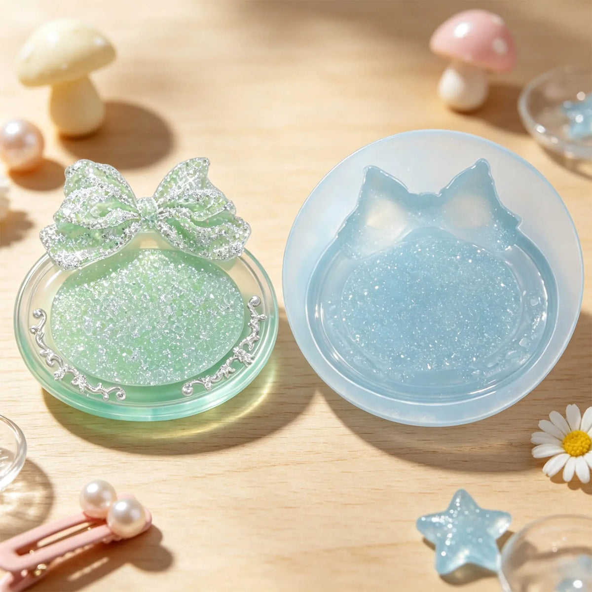 bow-knot-resin-casting-dish-with-green-finished-design