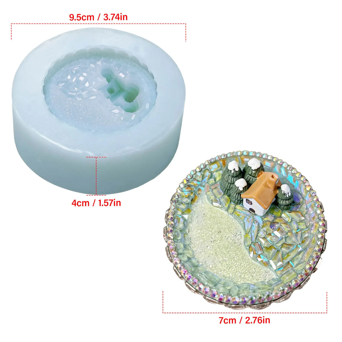 hourse-animal-scene-round-silicone-resin-mold-size-dimensions