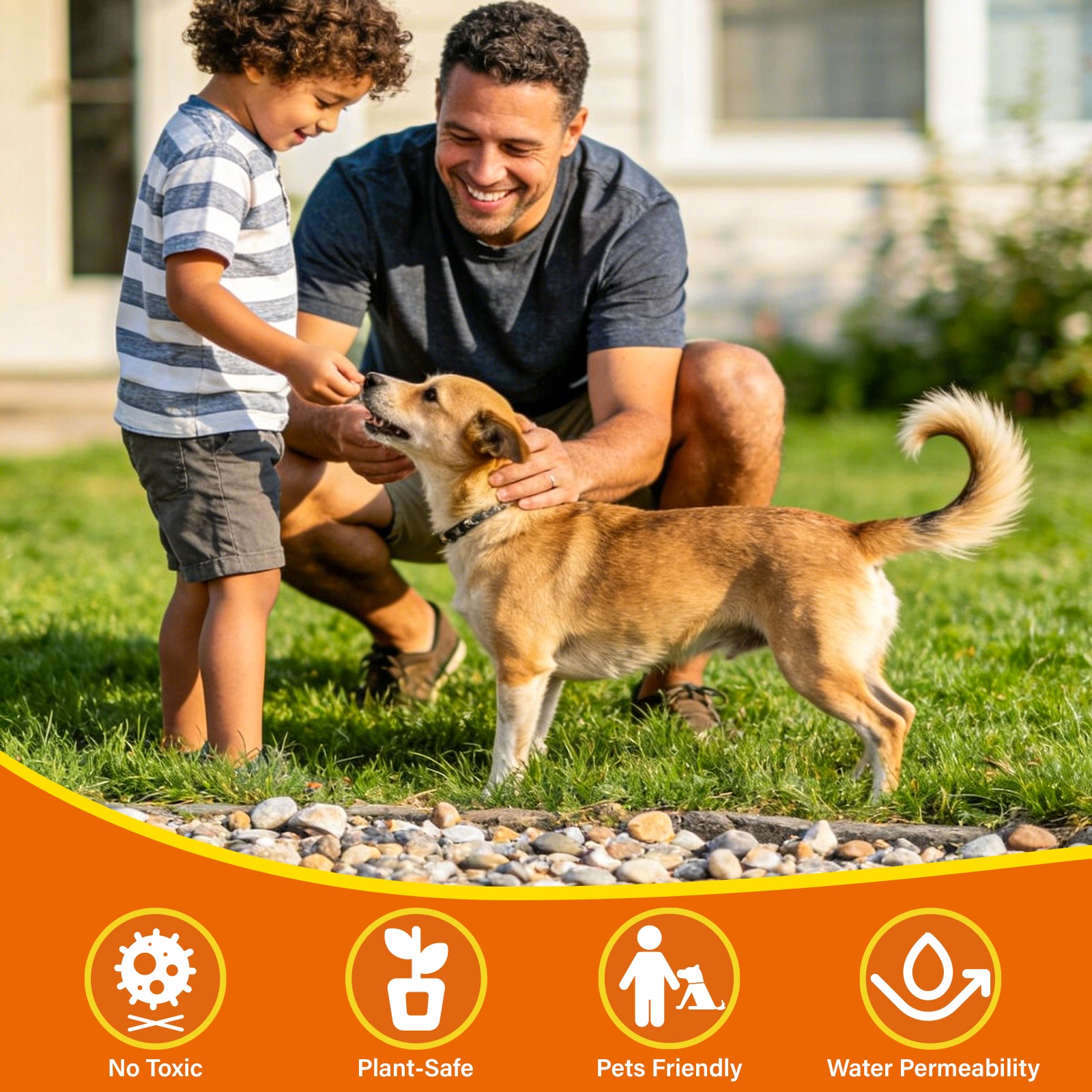 1.1 Gallon Mulch Glue for Landscaping, Gravel & Yard Rock Stabilizer